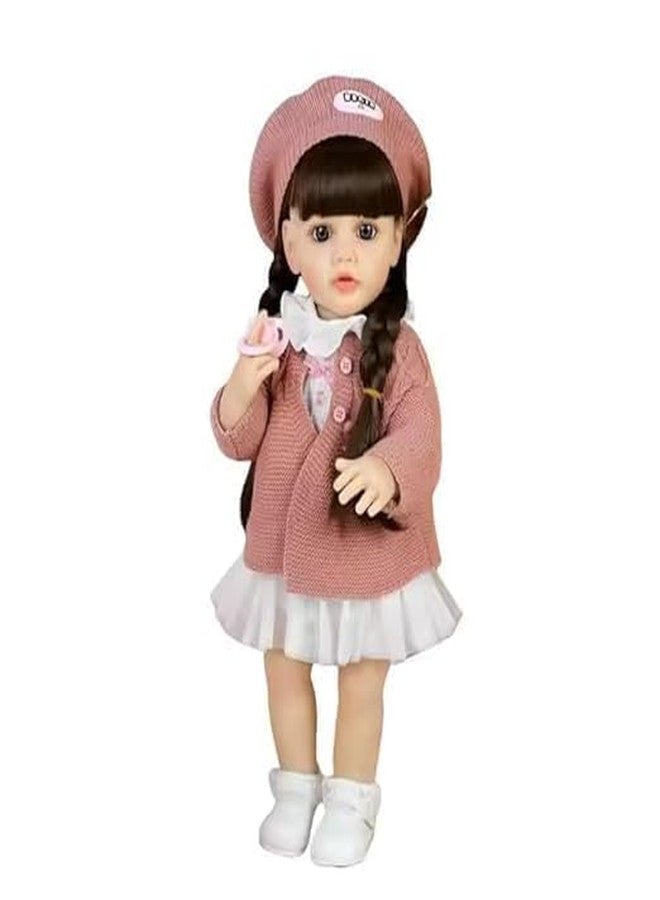 Daji Reborn Baby Dolls Silicone Full Body, Realistic Lifelike Newborn Dolls Girl, Silicone Reborn Baby Doll for Age 3+, Christmas Reborn Gift Set, 22 Inch, Multicolor - Image 3